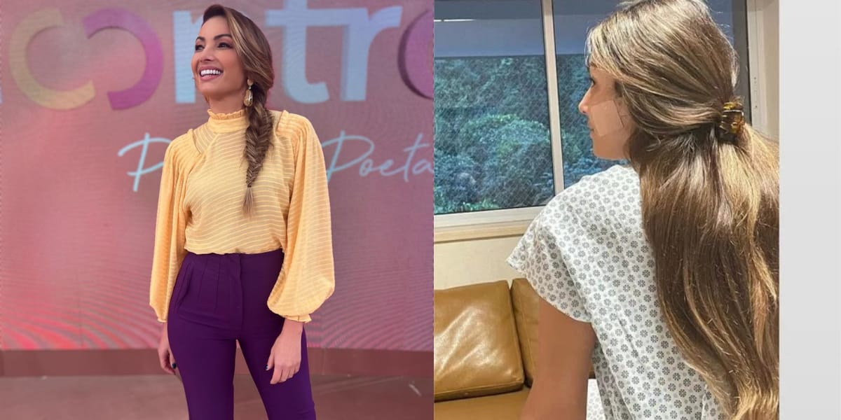 Patrícia Poeta após cirurgia (Reprodução: Montagem TV Foco)