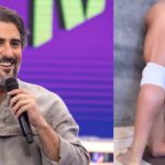 Marcos Mion fica chocado com vídeo de Gracyanne Barbosa (Reprodução: Montagem TV Foco)