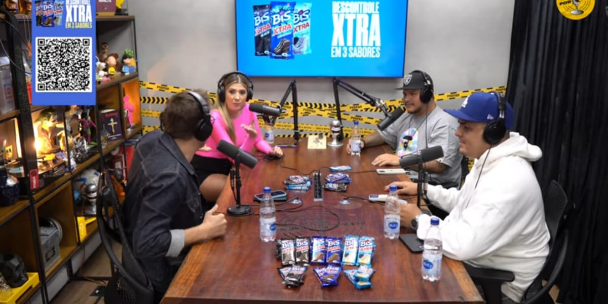 Dani Calabresa e Fábio Porchat foram os convidados do 'PodPah' (Reprodução: YouTube)