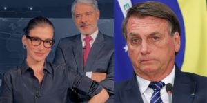 Bolsonaro volta ao JN para entrevista com William Bonner e Renata Vasconcellos (Reprodução: Montagem TV foco)