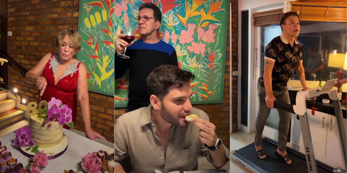 Susana Vieira e seus convidados recriando a abertura de 'Senhora do Destino' (Reprodução: Instagram)