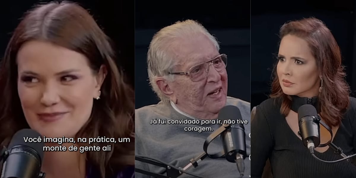 Carlos Alberto fala que recebeu convite para ménage e Renata Domingues se assusta (Reprodução: Youtube)