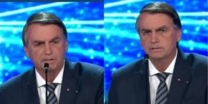 Bolsonaro comete deslize em primeira pergunta ao Lula (Reprodução: Montagem TV Foco)