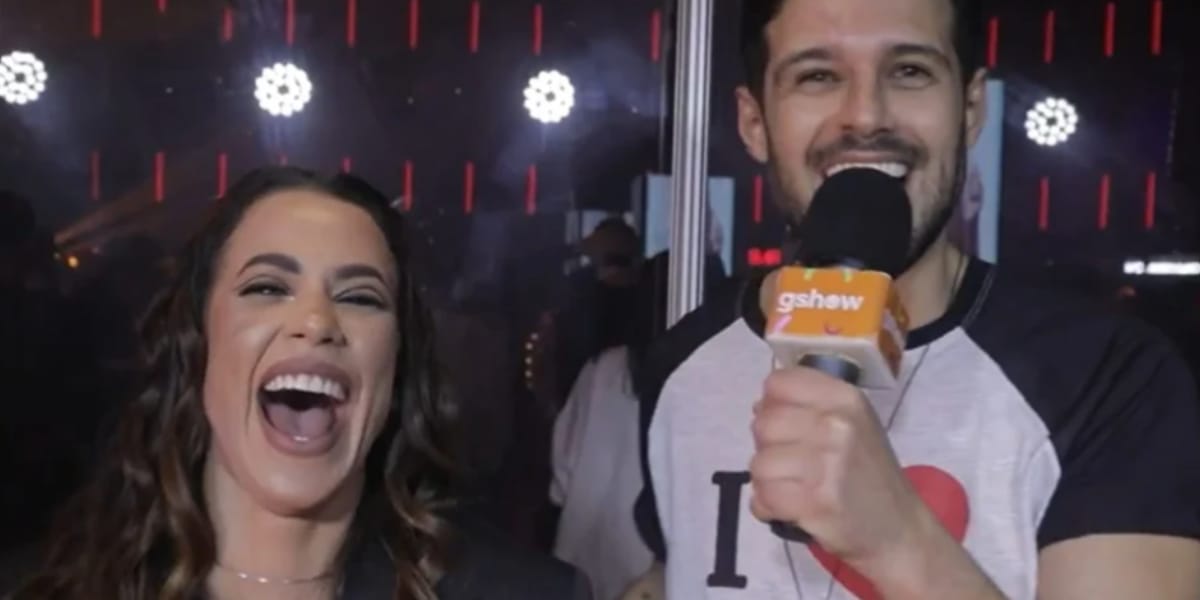 Larissa Tomásiada investida em Rodrigo Mussi durante entrevista (Reprodução: Gshow)