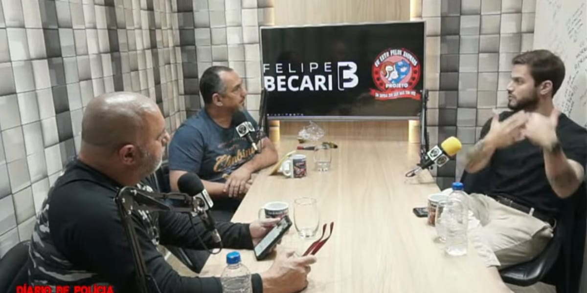 Felipe Becari em entrevista ao podcast 'Diário de Polícia' (Reprodução: Youtube)