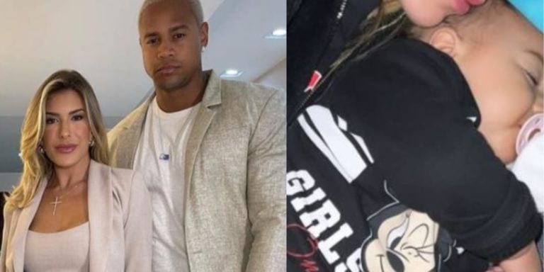 Léo Santana e Lore Improta passam por sufoco com a filha dentro de avião e loira desabafa: “Chorou bastante”