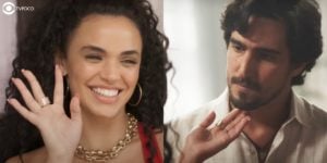 Tertulinho é chantageado por Xaviera em Mar do Sertão (Foto: Reprodução/Globo/Colagem/Thais Teles)