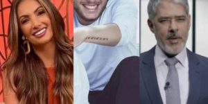 Patrícia Poeta, Felipe e William Bonner (Reprodução)