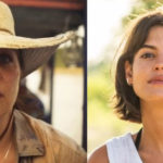 Em uma nova vida, Maria Bruaca (Isabel Teixeira) vai ignorar Guta (Julia Dalavia) na cara dura em Pantanal (Foto: Reprodução / Globo)