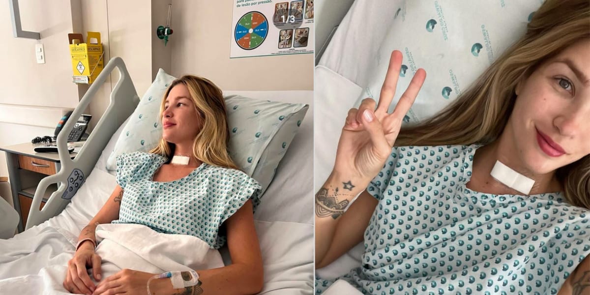 Aline Gotschalg internada no hospital (Foto: Instagram)
