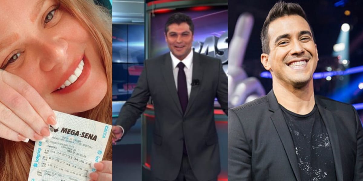 Paulinha, Joel Datena e André Marques (Reprodução: Montagem TV Foco)