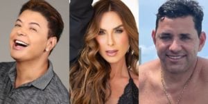 Nicole Bahls está incomodada com a relação de David Brazil com seu atual namorado, Marcelo Viana (Foto: Montagem TV Foco)