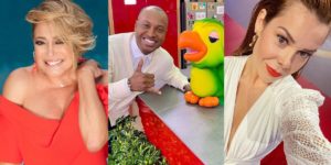 Susana Vieira, Thiaguinho e Fernanda Souza (Fotos: Vinícius Mochizuki / Reprodução)