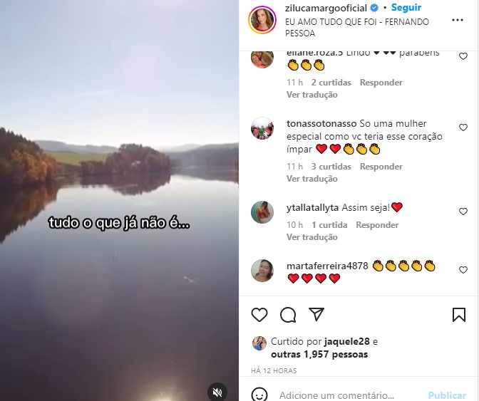 Zilu Godói faz reflexão sobre a vida - Foto: Reprodução