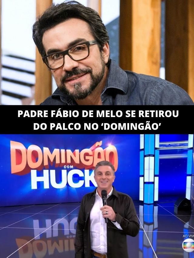 Padre Fábio de Melo não se conteve no Domingão e se retirou do palco