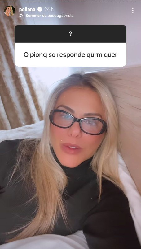 Poliana Rocha surgiu revoltada com afirmação de seguidora (Foto: Reprodução)