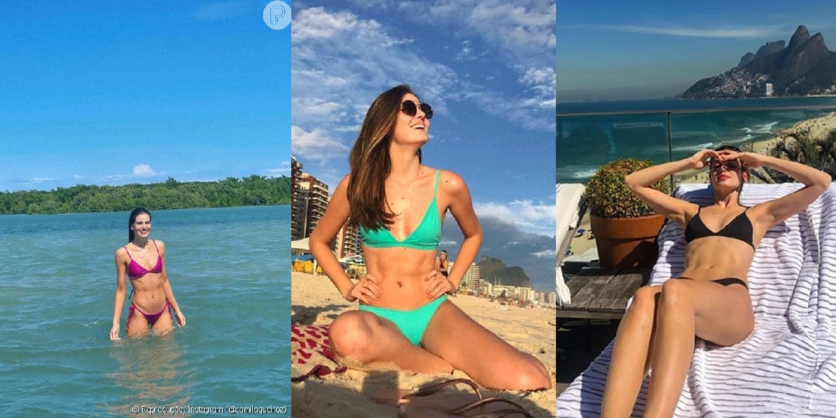 Camila Queiroz aproveitando os dias de sol (Foto: Divulgação)
