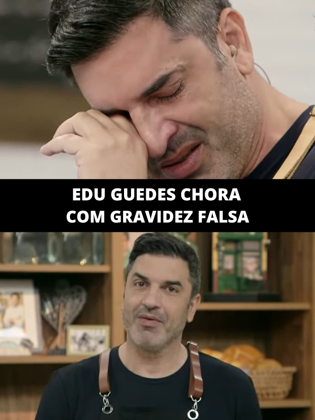 Edu Guedes chorou com falsa gravidez ao vivo na TV e surpreendeu