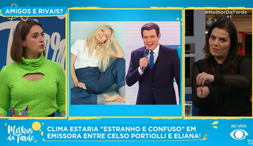 Catia Fonseca e Kaká Meyer falaram sobre um possível conflito entre Eliana e Celso Portiolli Catia Fonseca e Kaká Meyer falaram sobre um possível conflito entre Eliana e Celso Portiolli
