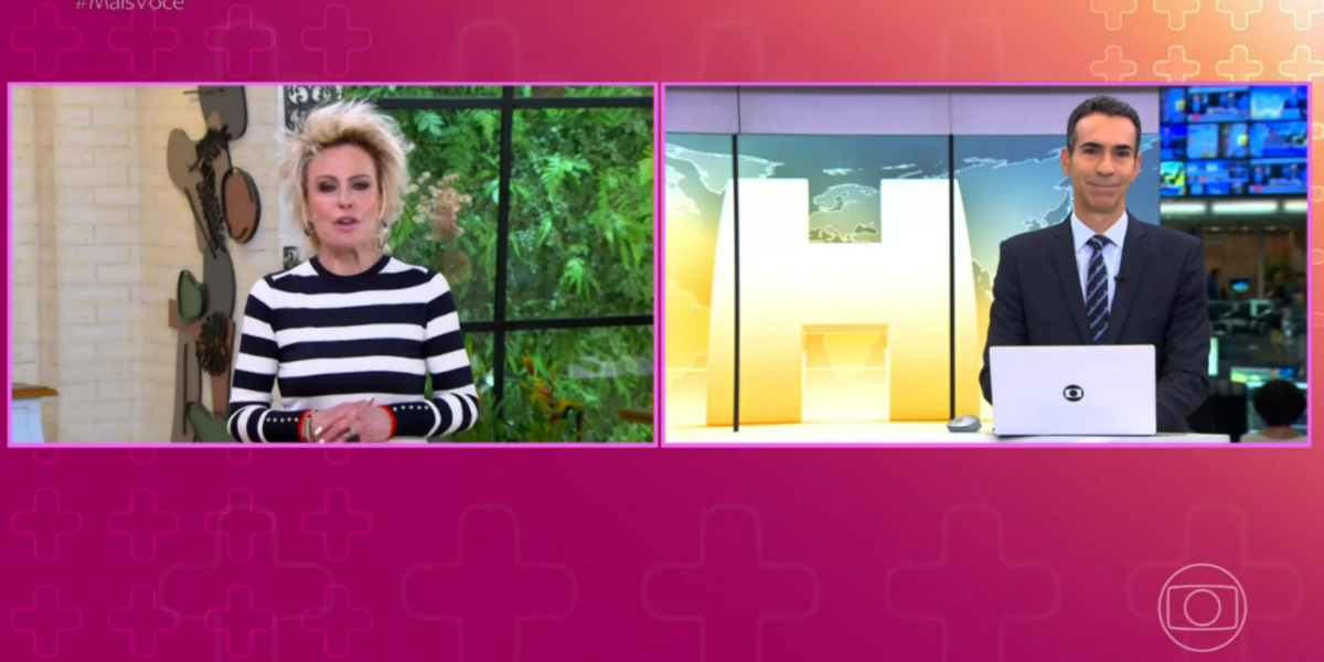 Ana Maria Braga e César Tralli no "Mais Você" (Foto: Reprodução/TV Globo) Ana Maria Braga e César Tralli no "Mais Você" (Foto: Reprodução/TV Globo)