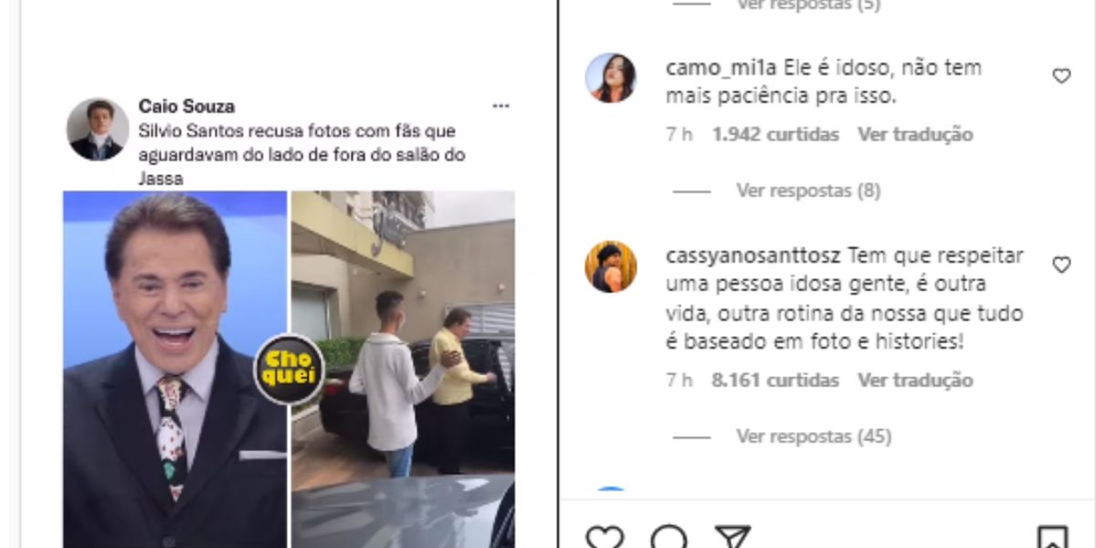 Silvio Santos nega foto com fã e vídeo viraliza na web