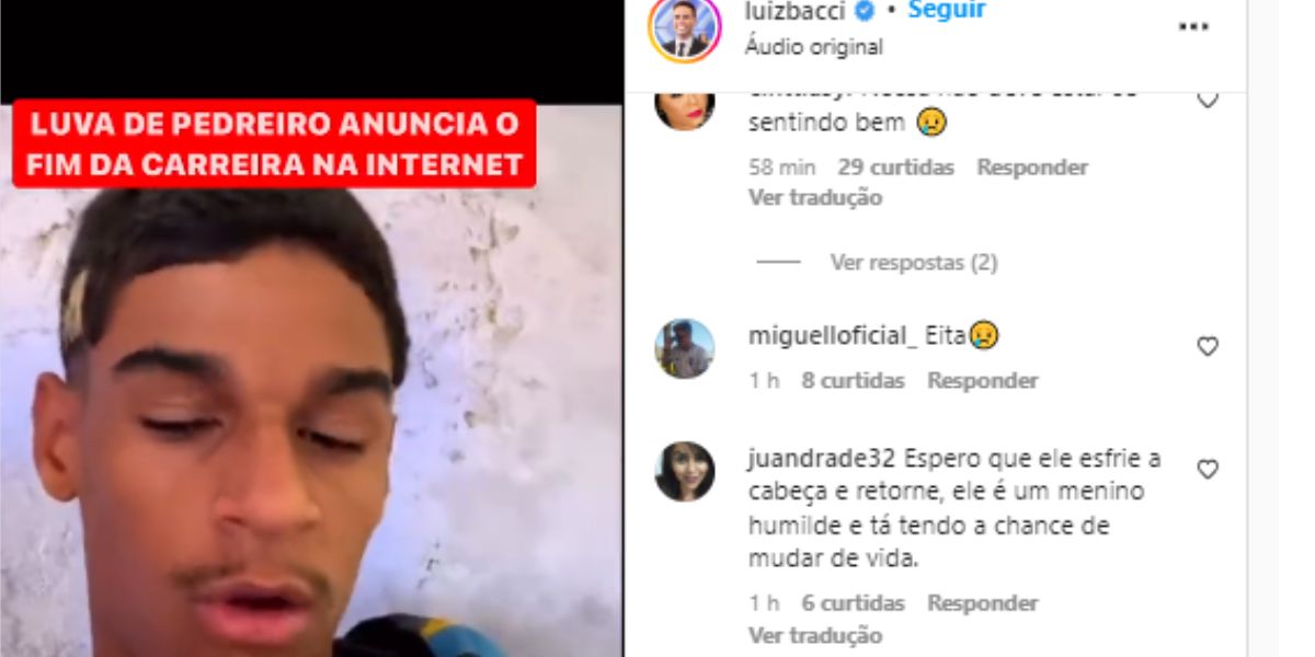 Luva de Pedreiro choca ao anunciar fim de carreira