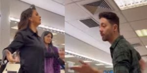 Rico Melquiades e Luiza Ambiel armam barraco dentro de camarim da Record e gritaria sai do controle - Foto: Reprodução