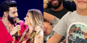 Andressa Suita mostra que filhos estão mais lindos do que nunca em foto rara deles com Gusttavo Lima - Reprodução