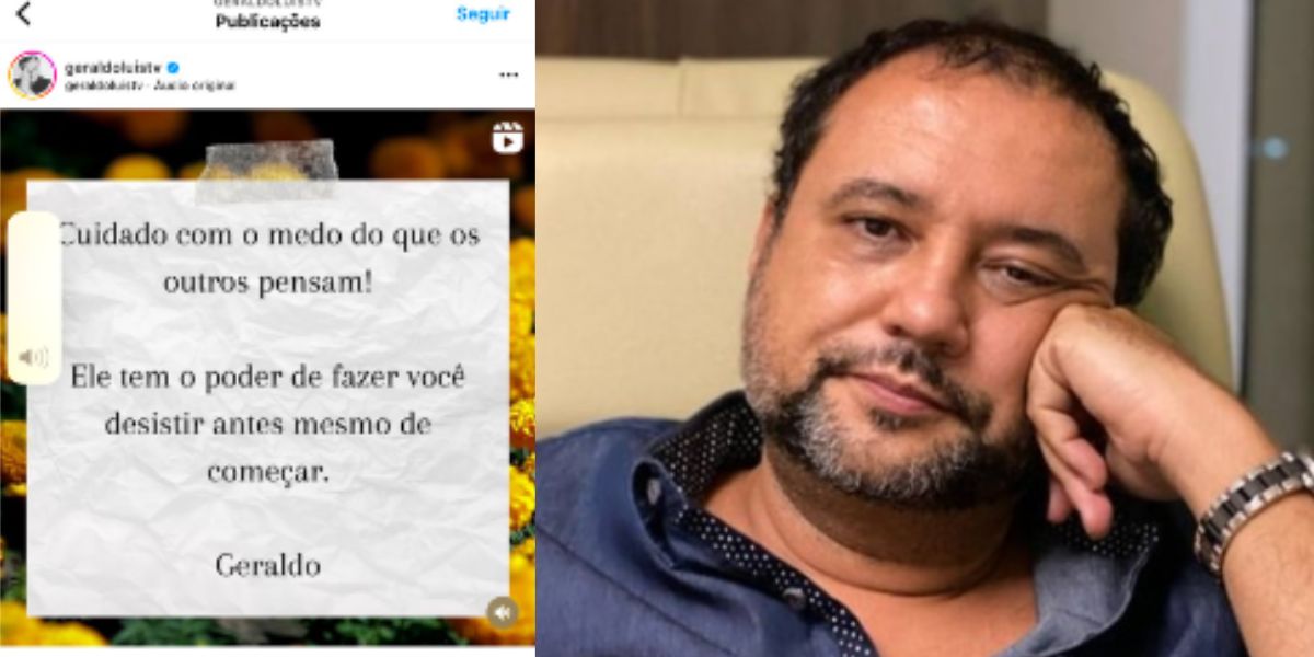 Geraldo Luís choca a todos compartilhar recado enigmático nas redes sociais