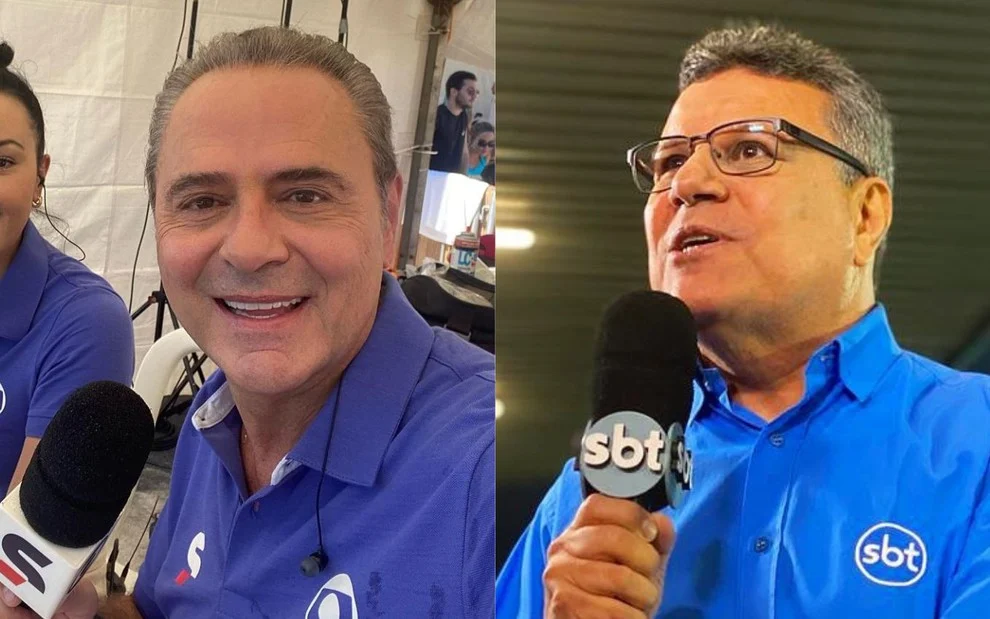 Narradores da Globo e SBT respectivamente (Imagem: Montagem)