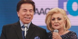 Hebe Camargo ao lado de Silvio Santos (Foto Reprodução/Youtube)