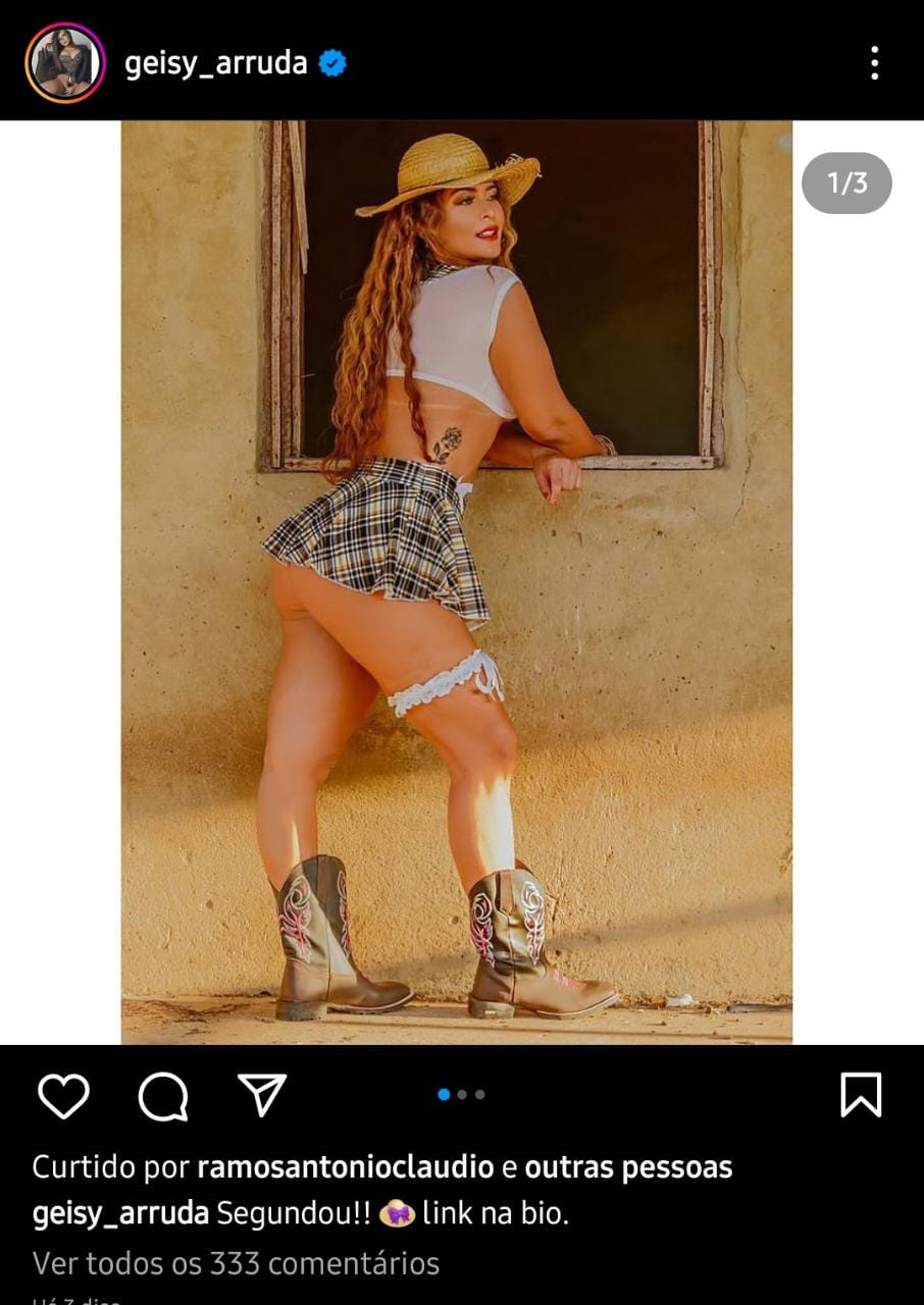 Publicação de Geisy Arruda (Foto: Reprodução/ Instagram)