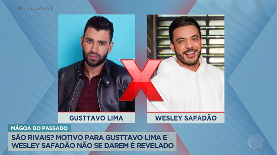 Quadro de fofocas da Record noticiou o conflito entre Gusttavo Lima e Wesley Safadão