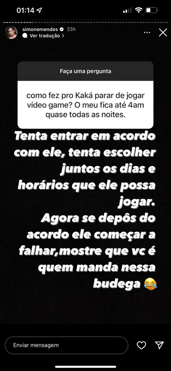 Publicação de Simone (Imagem: Reprodução)