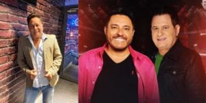 Leonardo mostra situação em camarim com Bruno e Marrone (Reprodução: Montagem TV Foco)