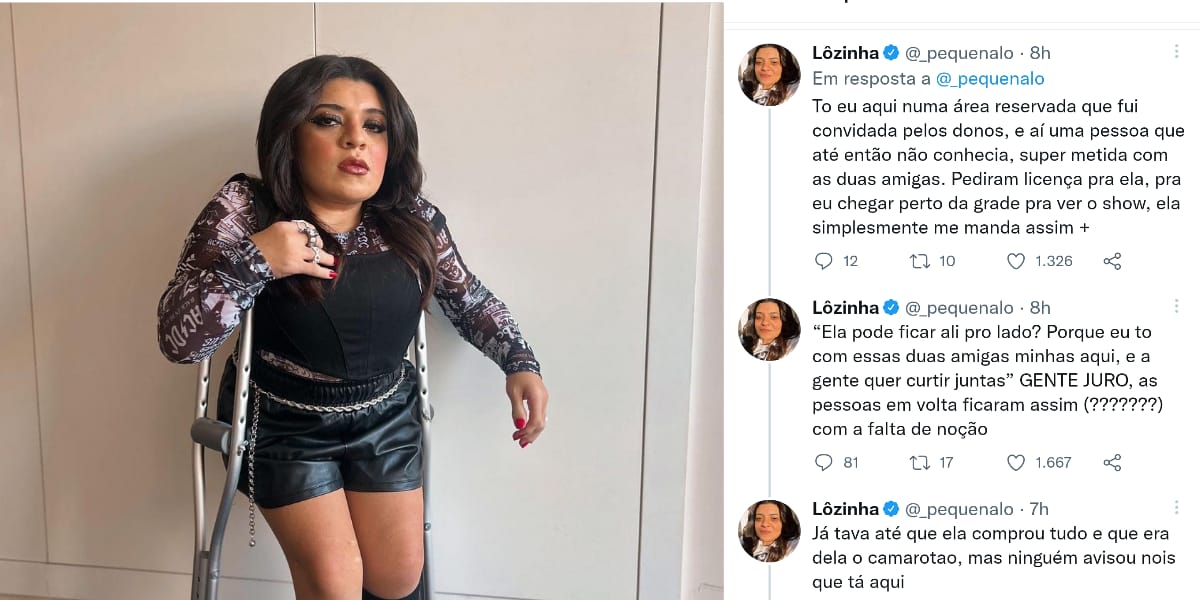 Pequena Lo conta de situação desagradável que sofreu no Rock in Rio (Reprodução: Montagem TV Foco)