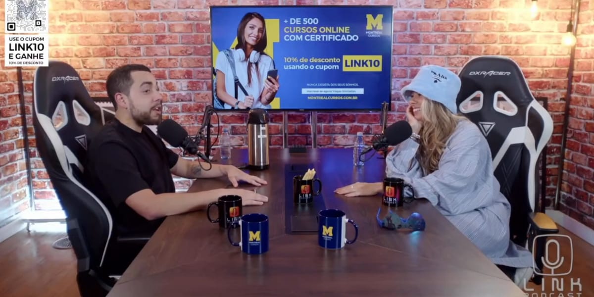 Adriane Galisteu foi a convidada do Link Podcast e falou sobre o conselho de Silvio Santos (Reprodução: Youtube)