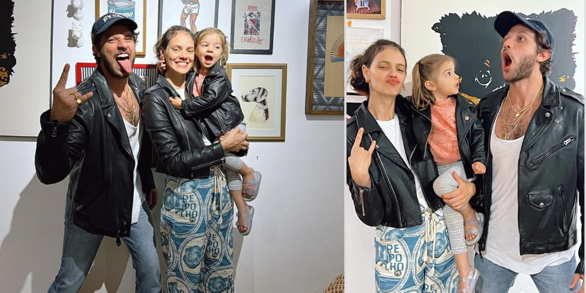 Chay Suede, Laura Neiva e Maria (Reprodução: Instagram)