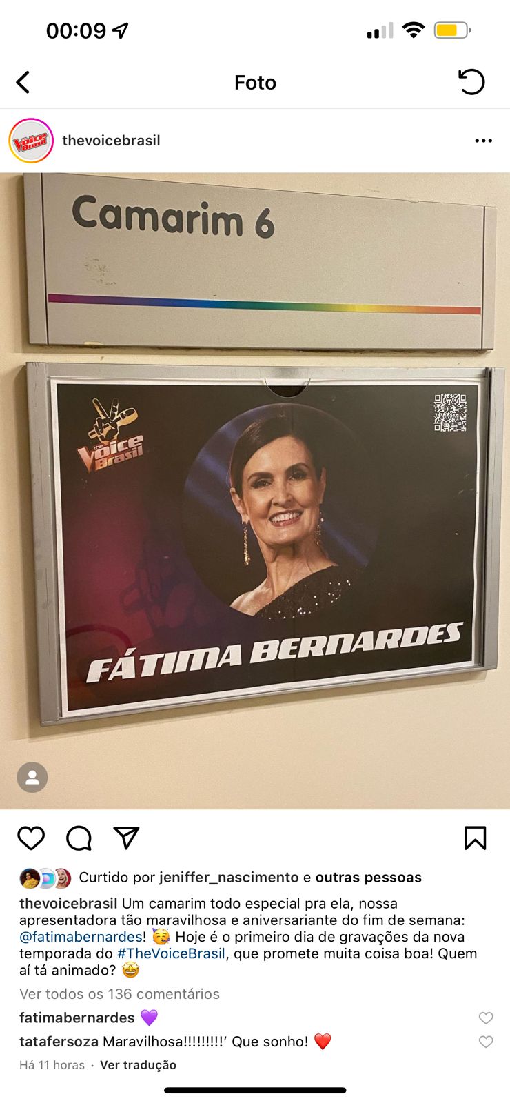 Publicação d perfil oficial do The Voice Brasil no Instagram (Foto: Reprodução)