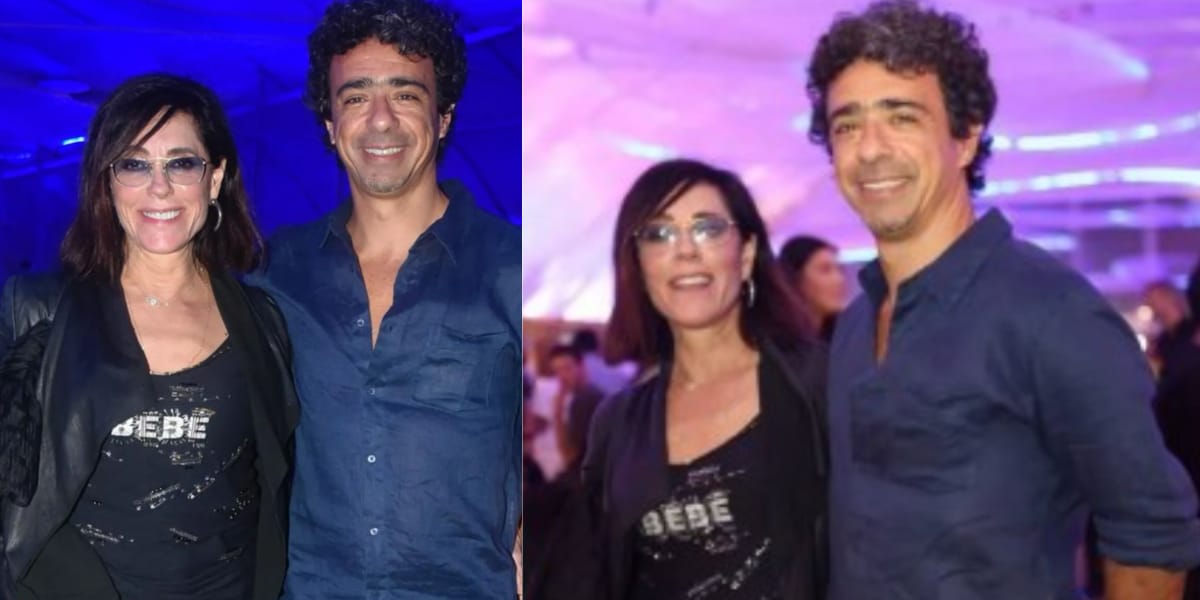 Christiane Torloni e Randal Juliano aparecem juntos no Rock in Rio (Reprodução: Montagem TV Foco) 