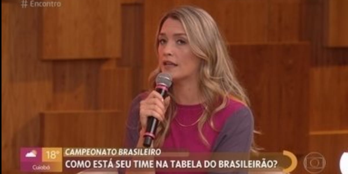 Ana Thaís Matos falando sobre a rodada do Brasileirão do Encontro (Reprodução: Globo)