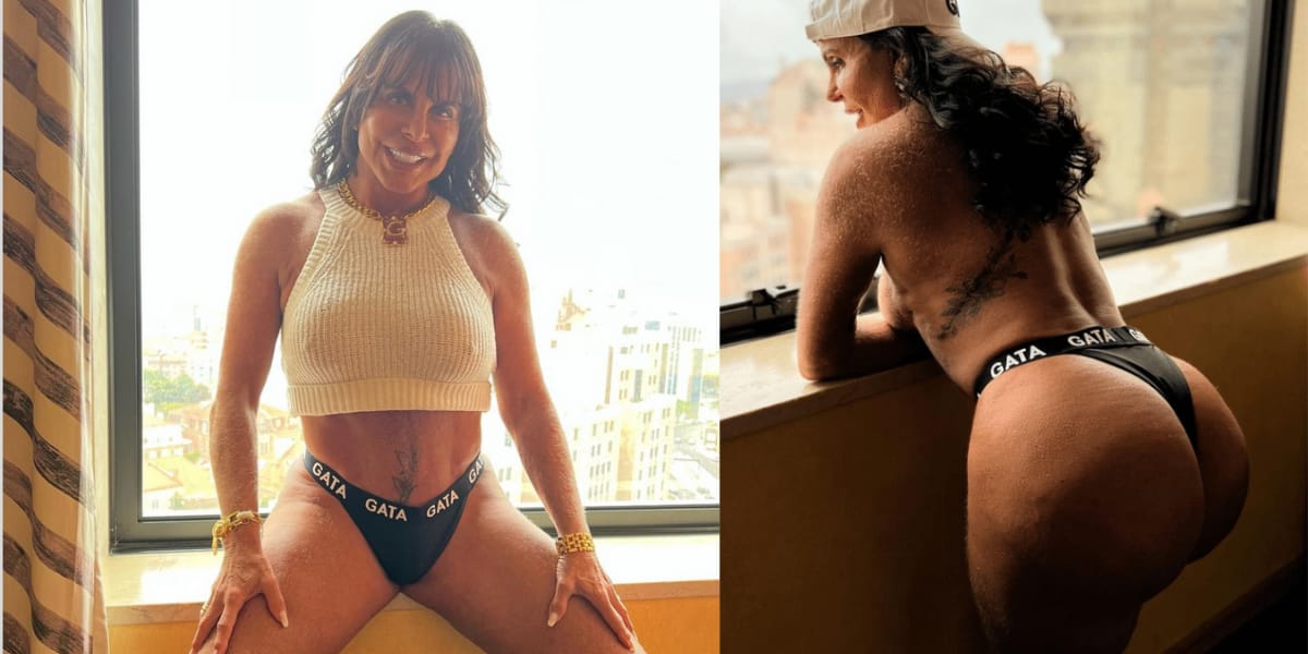 Gretchen posa apenas de calcinha para divulgar marca de roupas e deixa o Brasil impressionado (Reprodução: Instagram)