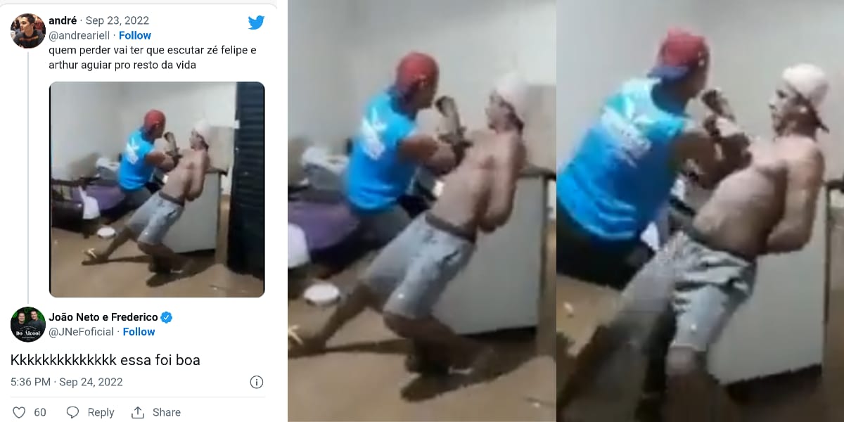 Página oficial de João Neto e Frederico comentam vídeo envolvendo nome de Arthur Aguiar e Zé Felipe (Reprodução: Twitter)