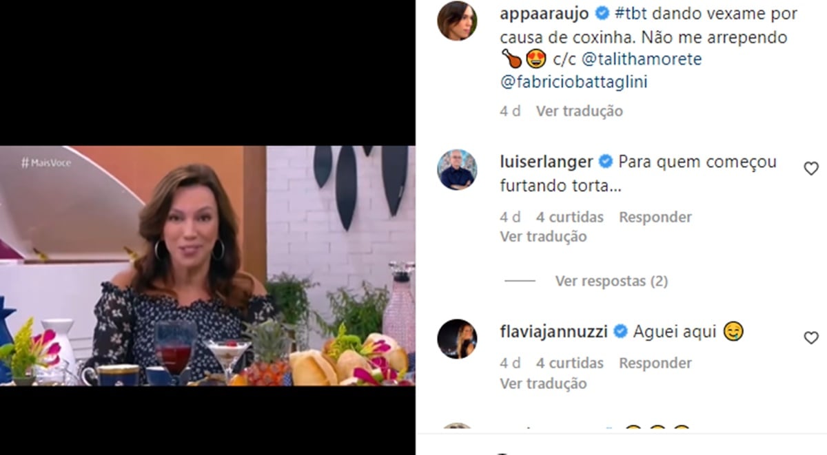 Ana Paula Araújo relembra seu momento 'gente como a gente' no Mais Você