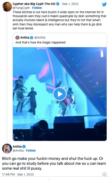 Anitta responde alfineta de cantor (Reprodução)