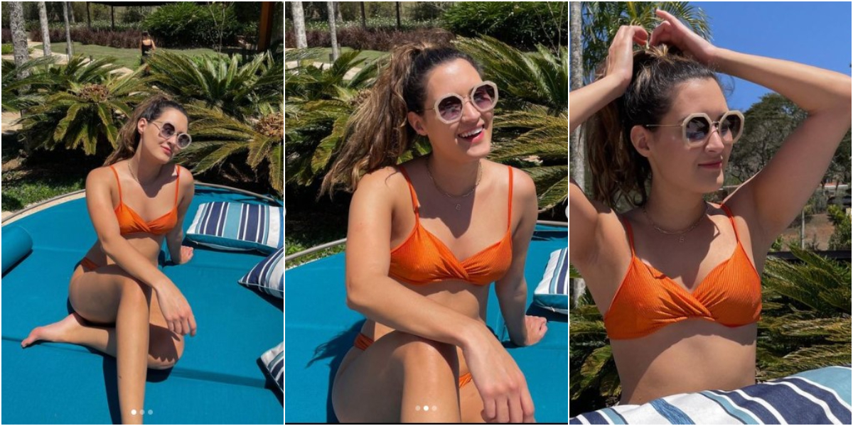 Bia Bonemer, filha de Fátima Bernardes, usou as redes sociais para expor foto ousada (Foto: Reprodução)