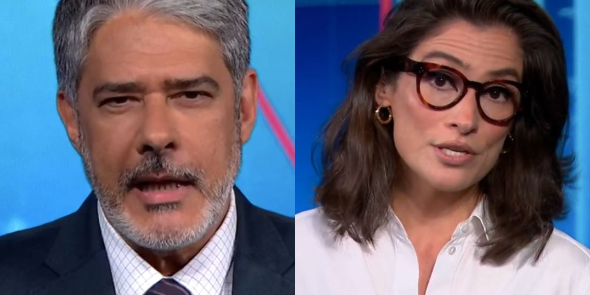 William Bonner e Renata Vasconcellos comandam o Jornal Nacional na Globo (Foto: Reprodução)
