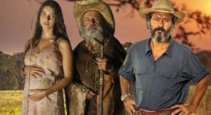 Pantanal - Juma (Alanis Guillen) cumpre promessa que fez ao Velho do Rio, mas deixa família de José Leôncio em pânico (Foto: Reprodução / Globo / Montagem TV Foco)