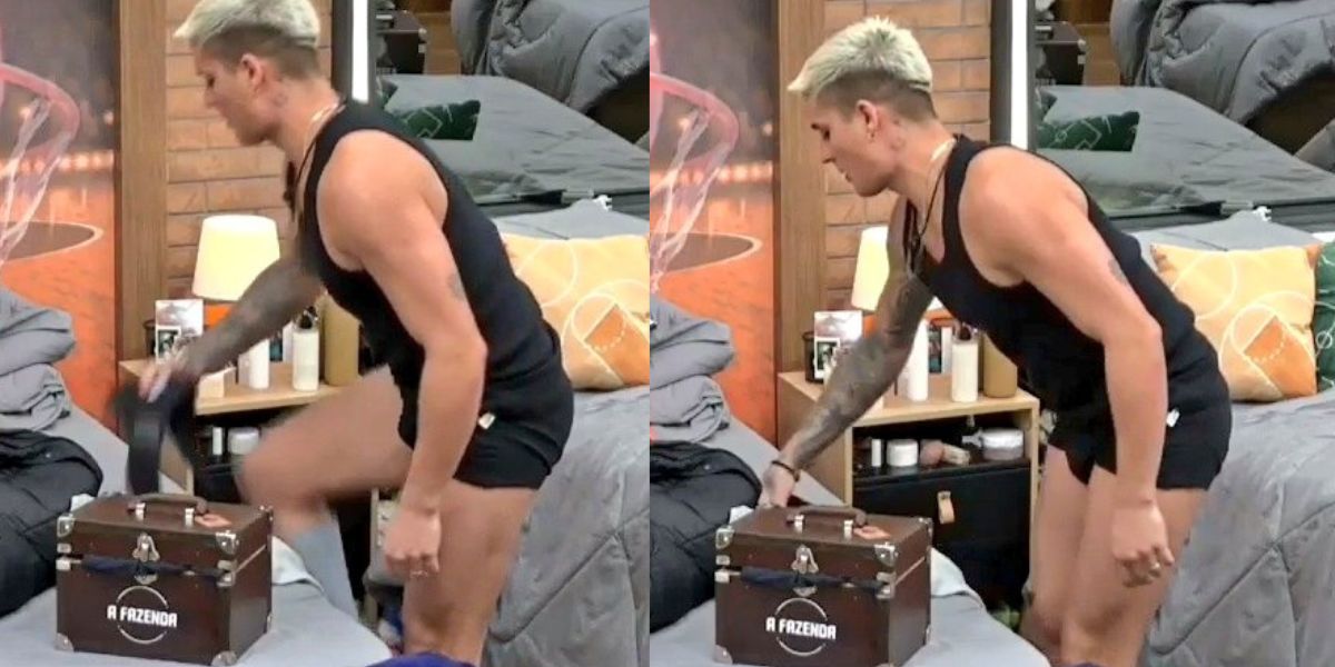 Thomaz Costa chama atenção devido a volume na cueca na Fazenda 14 (Reprodução) 