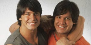 Os irmãos gêmeos Flávio e Gustavo no início da carreira - Foto: Reprodução